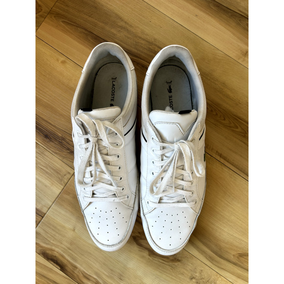 Lacoste Men's Chaymon 0121 Shoes Sneakers- White Size 10.5 US - Picture 2 of 5